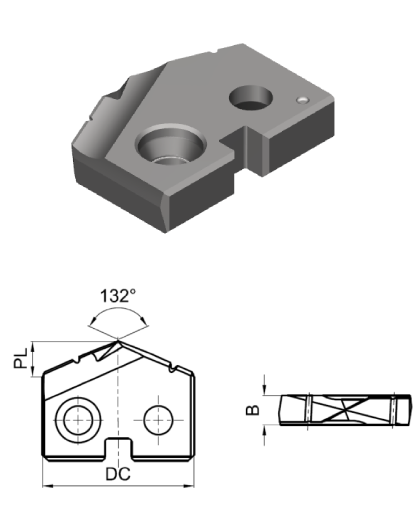 пластина для корпуса сверла MCMG0228T3-DS-GM3225 бренд GESAC