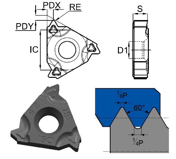 пластина резьбонарезная 16ER1.75ISO-TC-GM3225 бренд GESAC