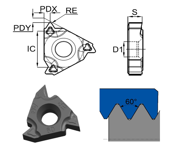 пластина резьбонарезная 16ERAG60-TC-GM3225 бренд GESAC