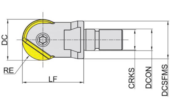 корпус фрезы Чистовая сферическая фреза серия MBA100