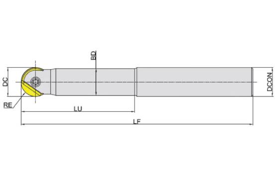 корпус фрезы Чистовая сферическая фреза серия MBA100