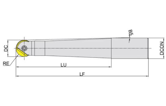 корпус фрезы Чистовая сферическая фреза серия MBA100