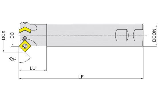 корпус фрезы Фрезерование фасок серия MCA145