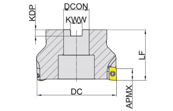корпус фрезы Фрезерование уступов серия MEA190