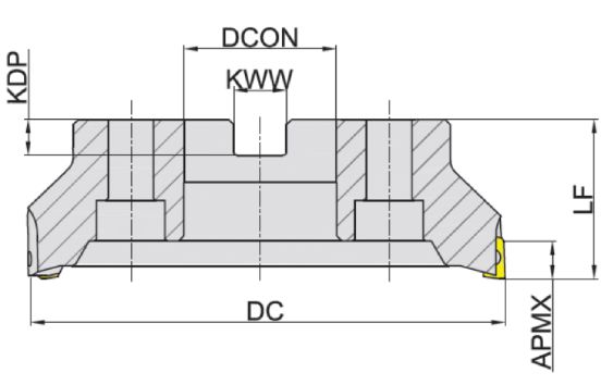 корпус фрезы Фрезерование уступов серия MEA190