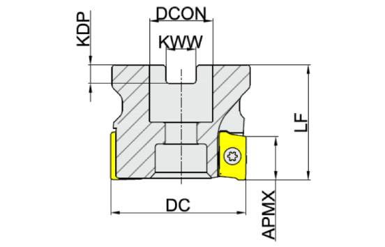 корпус фрезы Фрезерование уступов серия MEB190