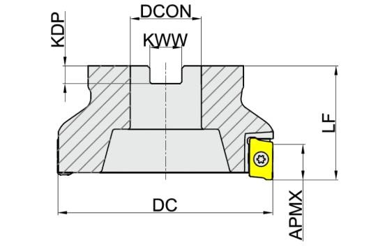 корпус фрезы Фрезерование уступов серия MEB190