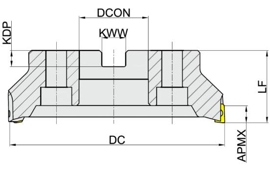корпус фрезы Фрезерование уступов серия MEB190