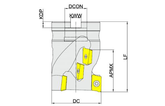 корпус фрезы Фрезерование уступов серия MHB190