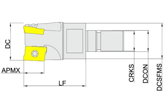 корпус фрезы Фрезерование уступов серия MEB190