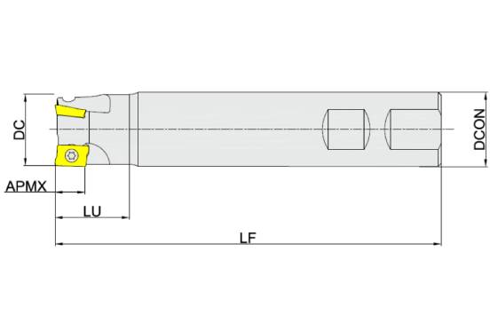 корпус фрезы Фрезерование уступов серия MEB190