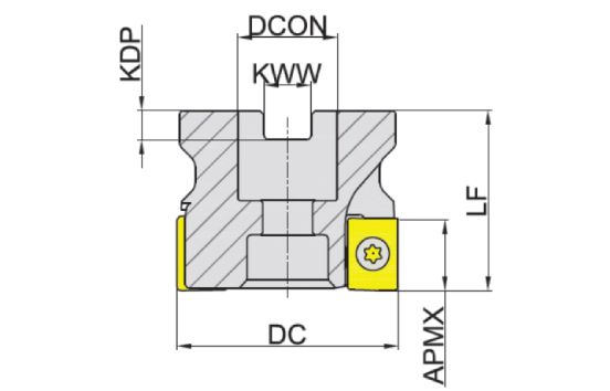 корпус фрезы Фрезерование уступов серия MEC190