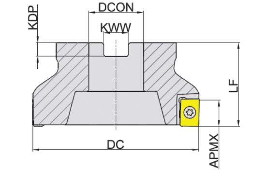корпус фрезы Фрезерование уступов серия MEC190
