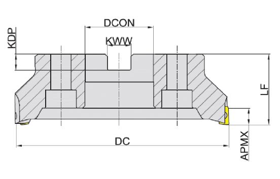 корпус фрезы Фрезерование уступов серия MEC190