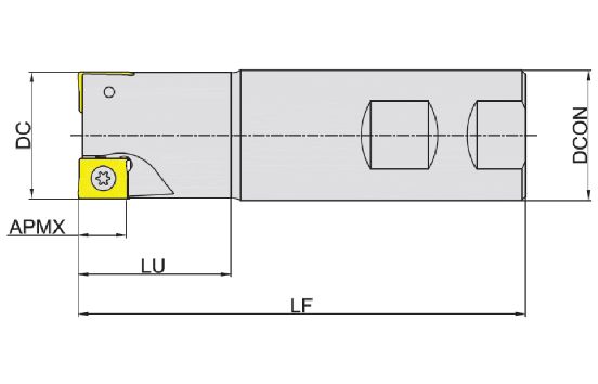 корпус фрезы Фрезерование уступов серия MEC190