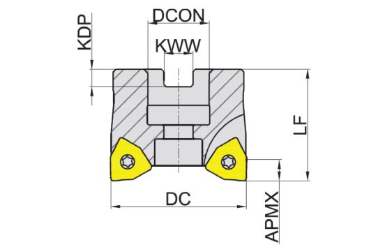корпус фрезы Фрезерование уступов серия MEE190