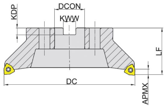 корпус фрезы Фрезерование уступов серия MEE190
