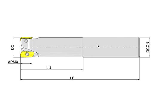 корпус фрезы Фрезерование уступов серия MEH190