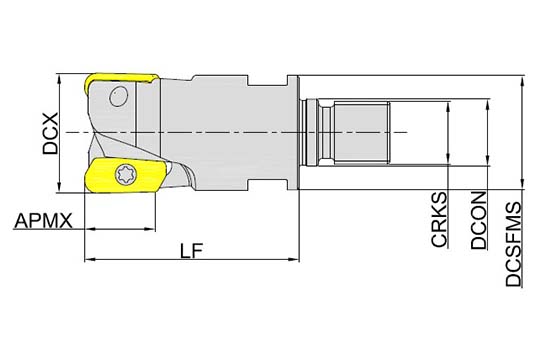 корпус фрезы Фрезерование уступов серия MEH190
