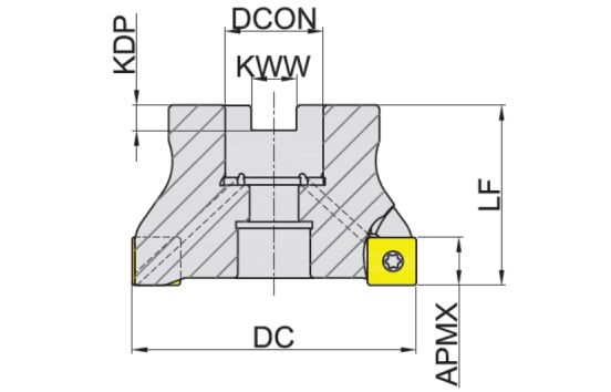 корпус фрезы Фрезерование уступов серия MES190