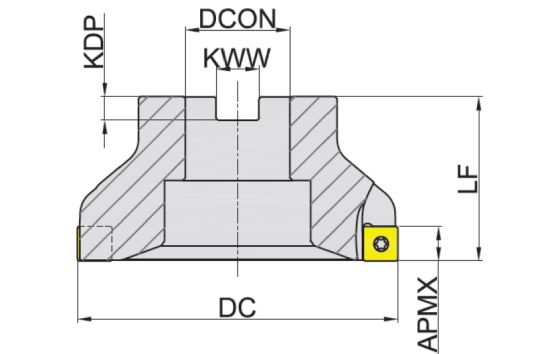 корпус фрезы Фрезерование уступов серия MES190