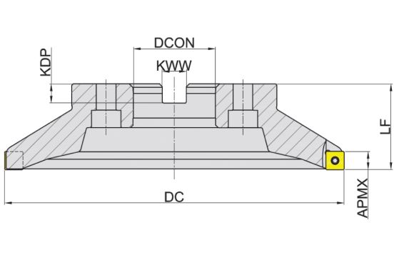корпус фрезы Фрезерование уступов серия MES190