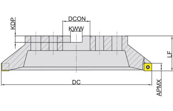корпус фрезы Фрезерование уступов серия MES190