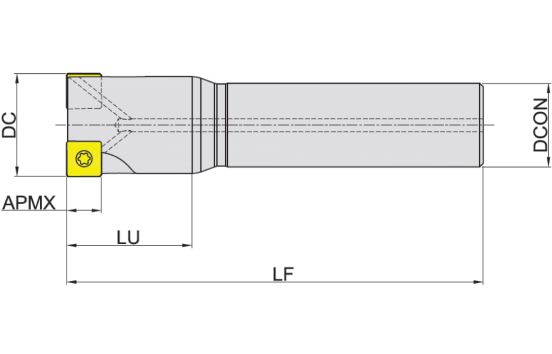 корпус фрезы Фрезерование уступов серия MES190