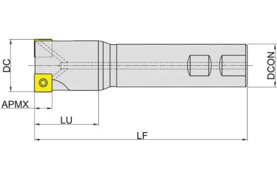 корпус фрезы Фрезерование уступов серия MES190