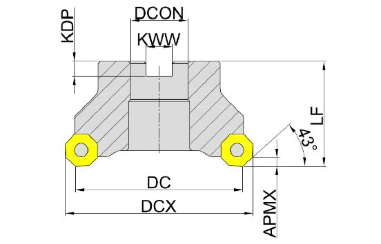 корпус фрезы Торцевое фрезерование серия MFA143