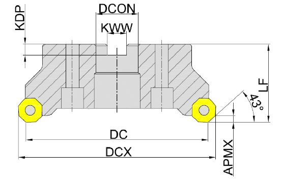корпус фрезы Торцевое фрезерование серия MFA143