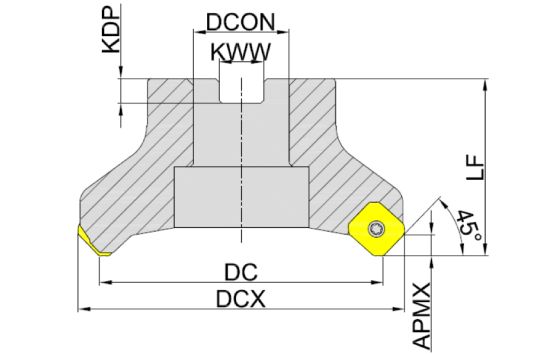 корпус фрезы Торцевое фрезерование серия MFA145