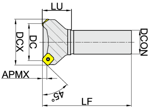 корпус фрезы Торцевое фрезерование серия MFA145