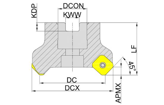 корпус фрезы Торцевое фрезерование серия MFA145