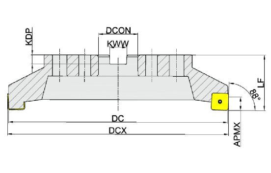 корпус фрезы Торцевое фрезерование серия MFB288