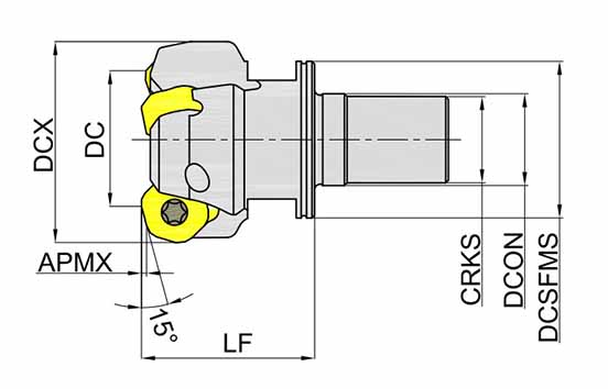 корпус фрезы Торцевое фрезерование серия MFC115