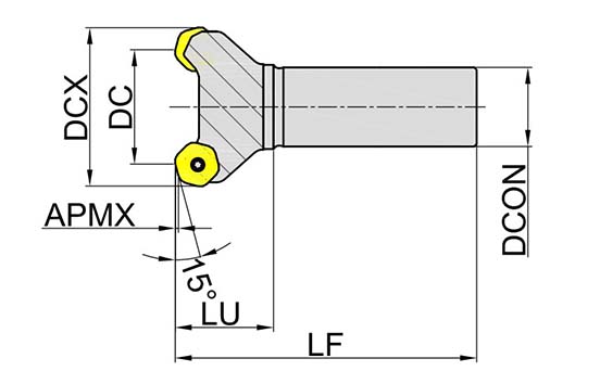 корпус фрезы Торцевое фрезерование серия MFC115