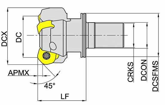 корпус фрезы Торцевое фрезерование серия MFC145