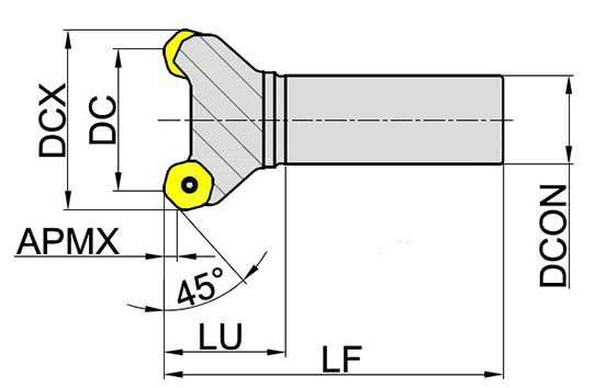 корпус фрезы Торцевое фрезерование серия MFC145