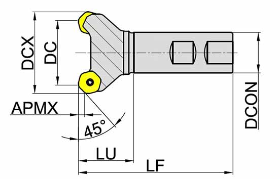 корпус фрезы Торцевое фрезерование серия MFC145