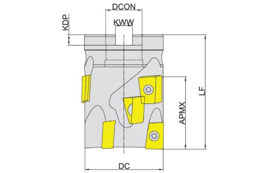 корпус фрезы Фрезерование уступов серия MHC190