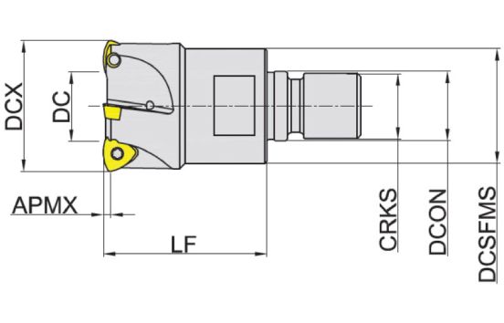 корпус фрезы Hi-Feed серия MKA110