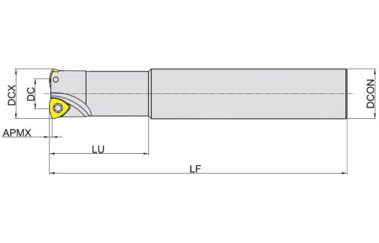 корпус фрезы Hi-Feed серия MKA110