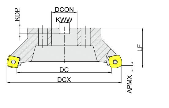 корпус фрезы Торцевое фрезерование|Hi-Feed серия MKB113