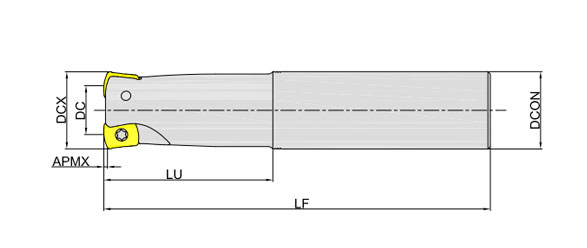 корпус фрезы Hi-Feed серия MKF115