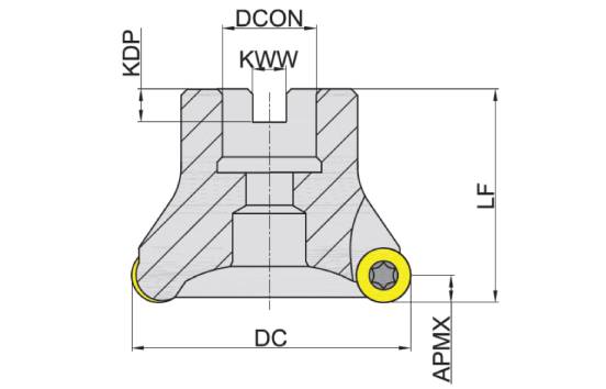 корпус фрезы Позитивное профильное фрезерование серия MPA100