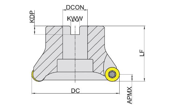 корпус фрезы Позитивное профильное фрезерование серия MPA100