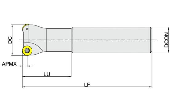 корпус фрезы Позитивное профильное фрезерование серия MPB100