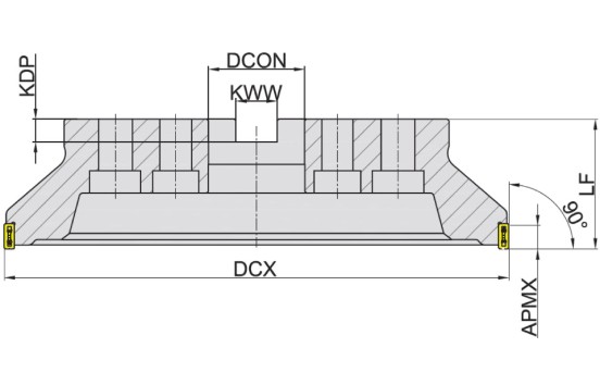 корпус фрезы Торцевое фрезерование серия MVA190