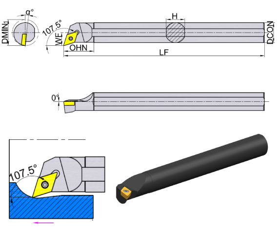 токарная державка расточная